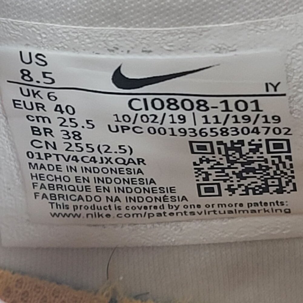 Nike Court Blanc Women's White Sneakers CI0808-101 US Size 8.5 - Picture 8 of 8